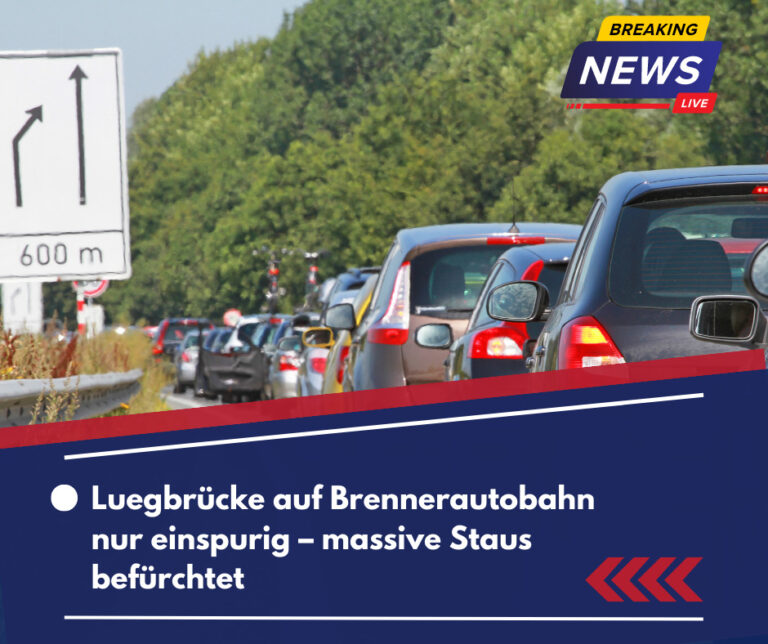 Luegbrücke auf Brennerautobahn nur einspurig – massive Staus befürchtet