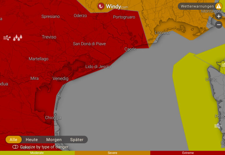 Wetterwarnung für den Veneto