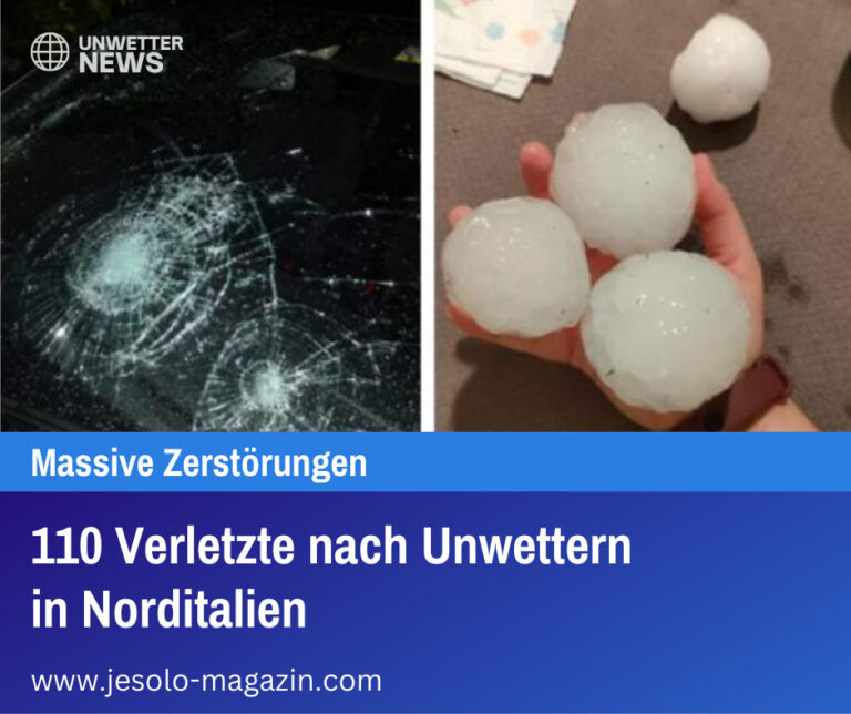 110 Verletzte nach Unwettern in Norditalien