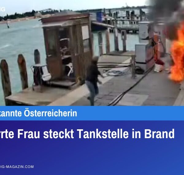 Verwirrte Frau steckt Tankstelle in Brand